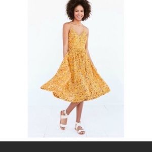 Urban Outfitters Yellow Foley Sundress Midi/Maxi